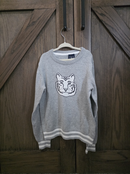 Janie and Jack Other - Janie and Jack Gray Sweater with Tiger Face